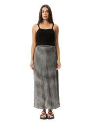 Afends Asta Base Seersucker Womens Maxi Skirt