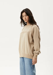 Afends Cutback Recycled Raglan Womens Crew