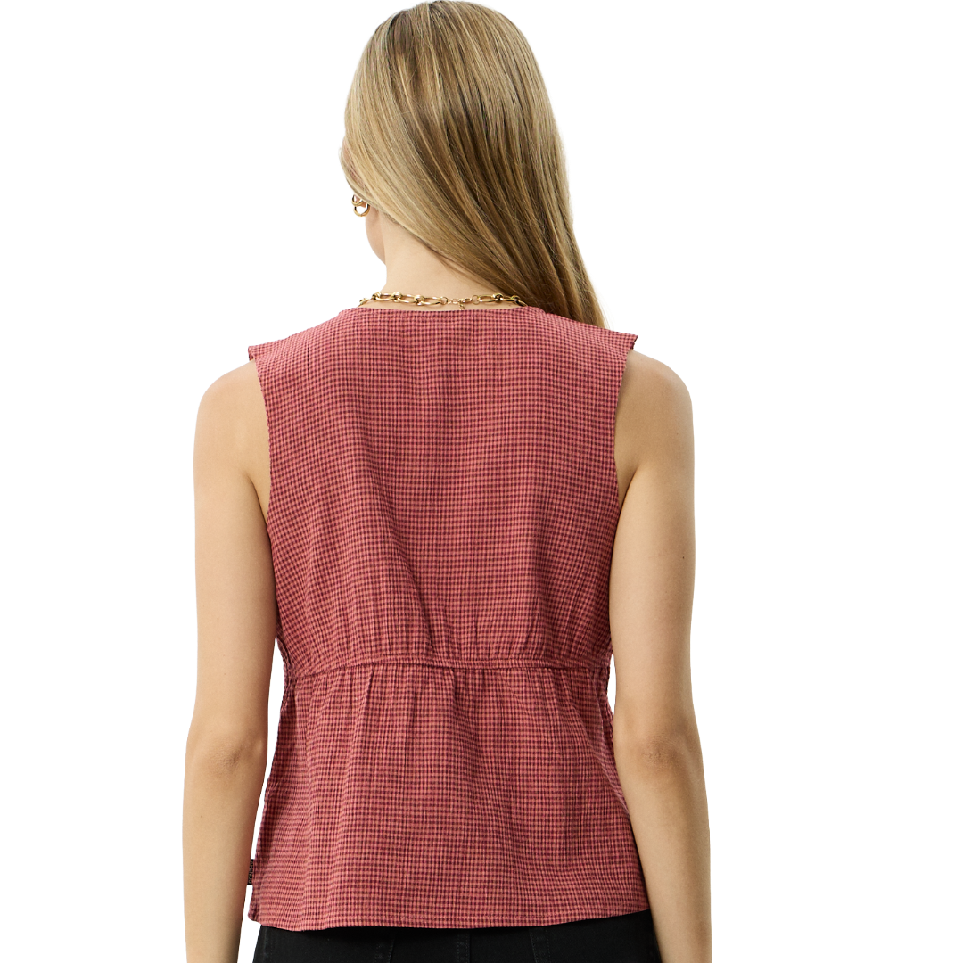 Afends Dahlia Short Sleeve Womens Top