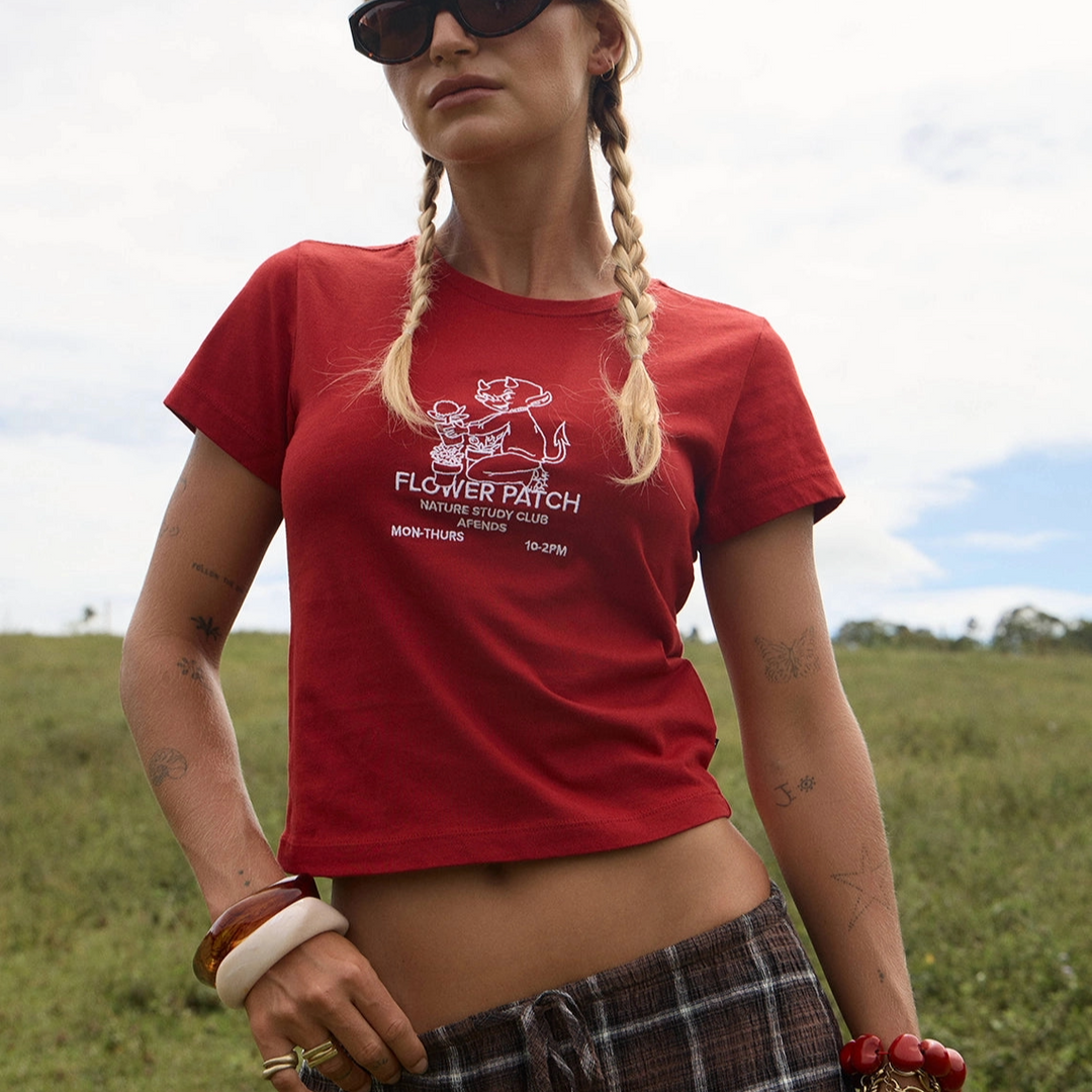 Afends Flower Patch Womens Baby Tee