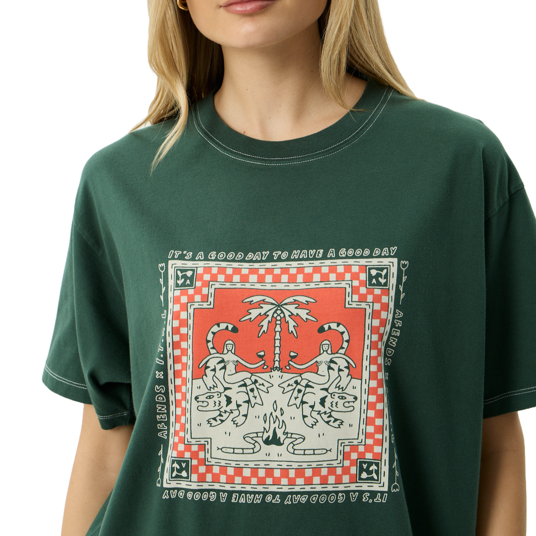 Afends Have a Good Day Womens Oversized Tee