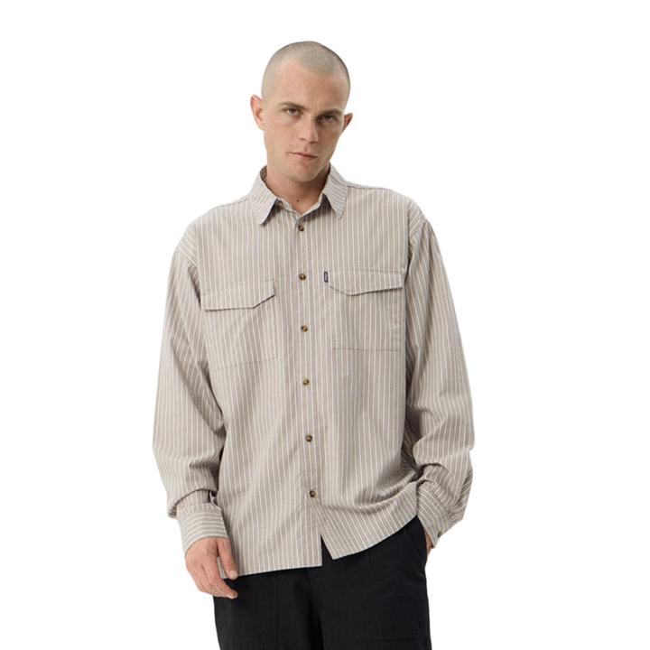 Afends Lennox Oversize Striped LS Shirt