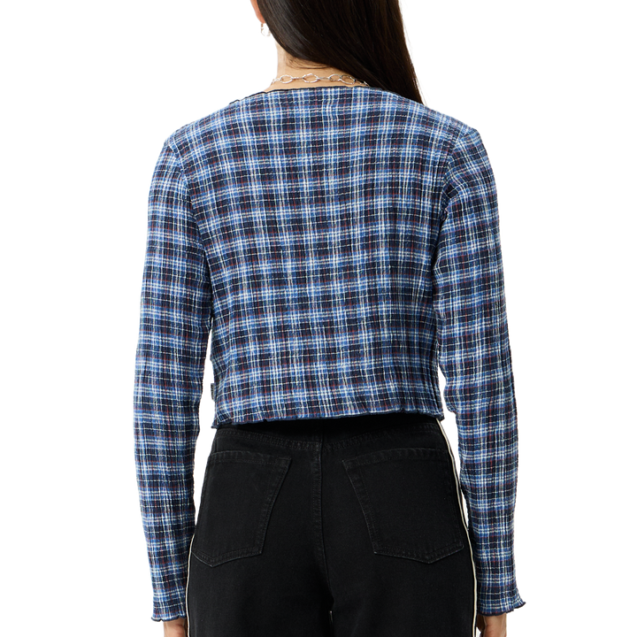 Afends Mountains Seersucker Womens LS Top