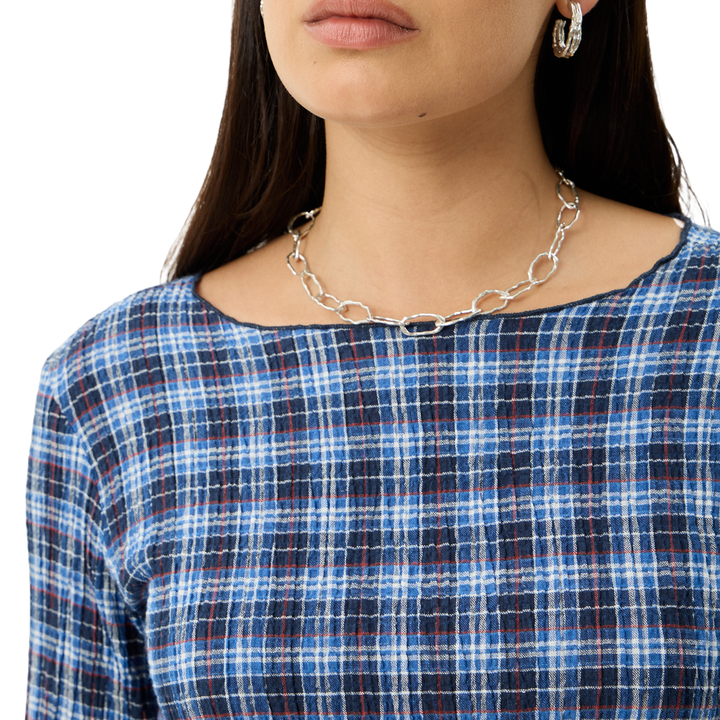 Afends Mountains Seersucker Womens LS Top