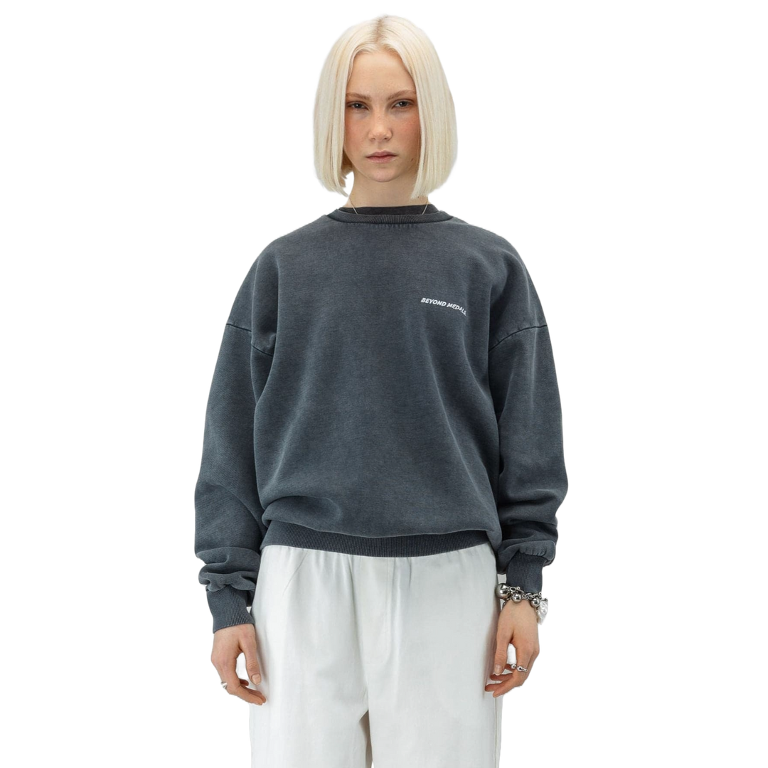 Beyond Medals Distressed Logo Crewneck