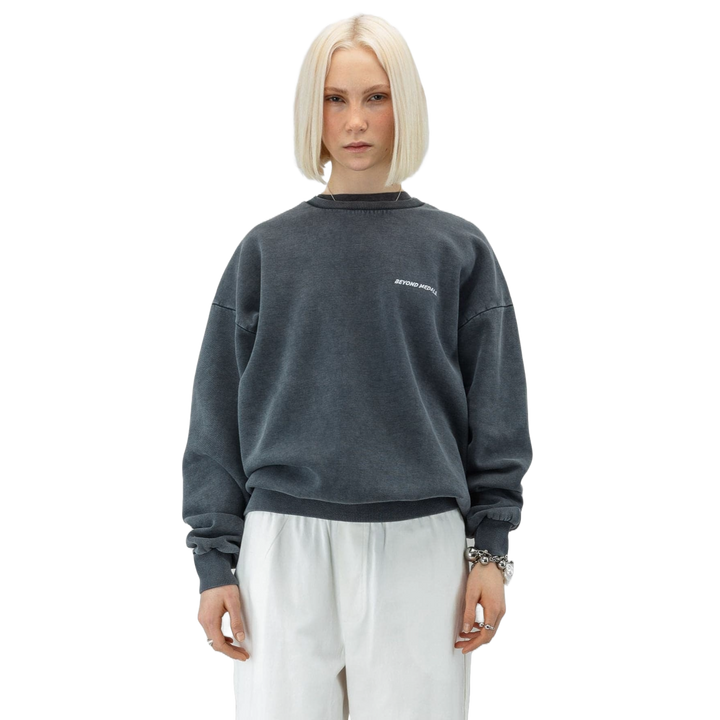 Beyond Medals Distressed Logo Crewneck