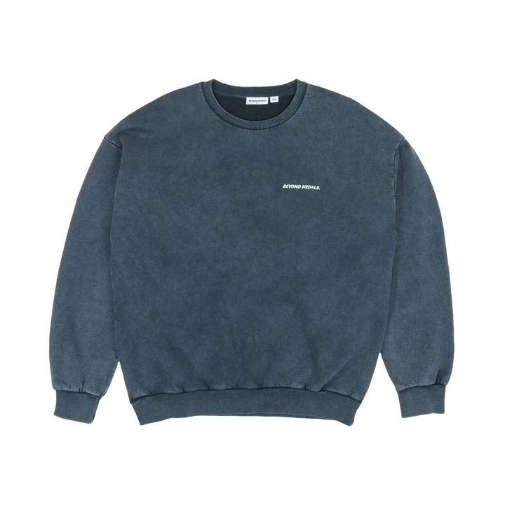 Beyond Medals Distressed Logo Crewneck