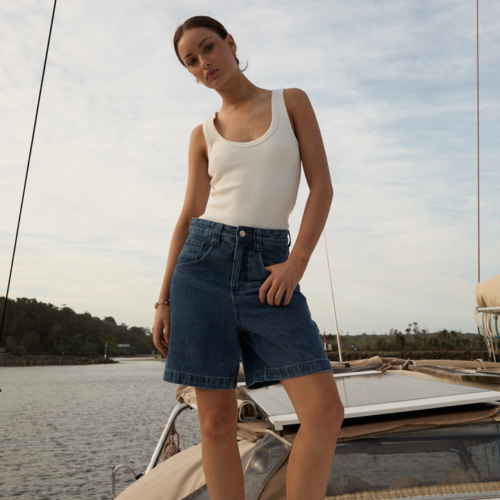 Afends Emilie Denim Womens Workwear Short