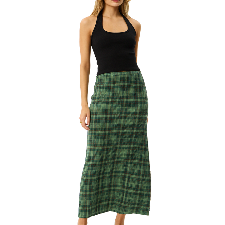 Afends Lonnie Seersucker Maxi Skirt