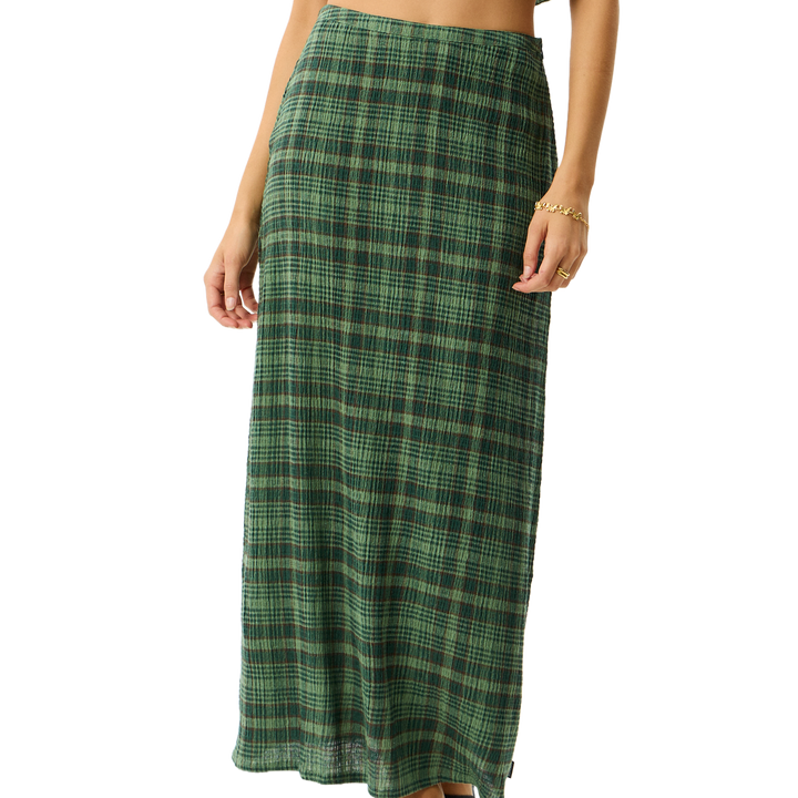 Afends Lonnie Seersucker Maxi Skirt