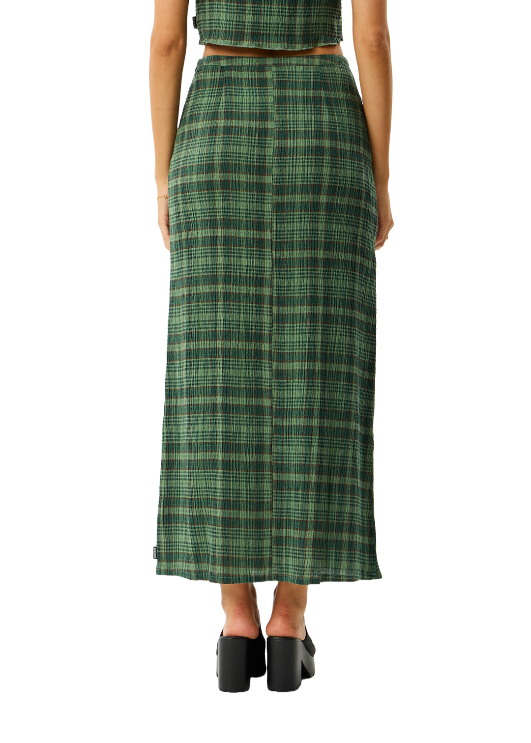 Afends Lonnie Seersucker Maxi Skirt