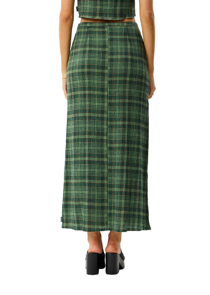Afends Lonnie Seersucker Maxi Skirt