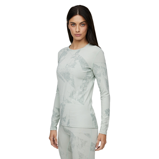 Le Bent Fractal Midweight Womens Crew Base Layer
