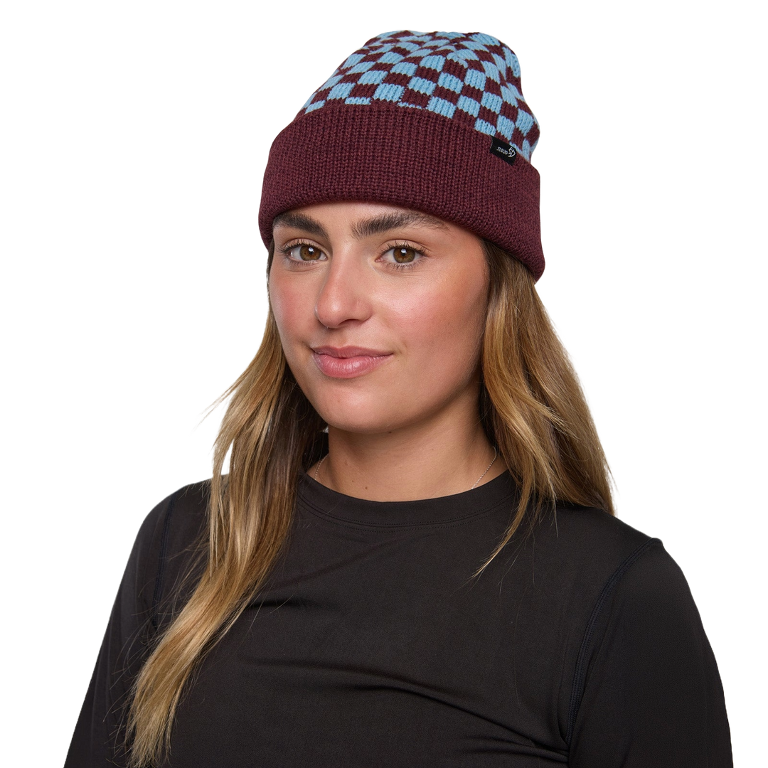 Rojo Cosy Check Beanie