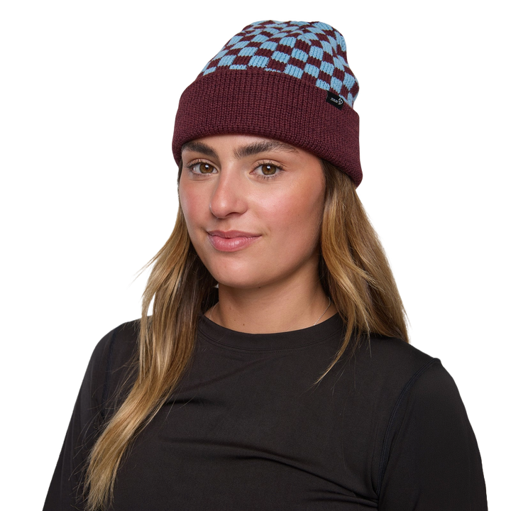 Rojo Cosy Check Beanie