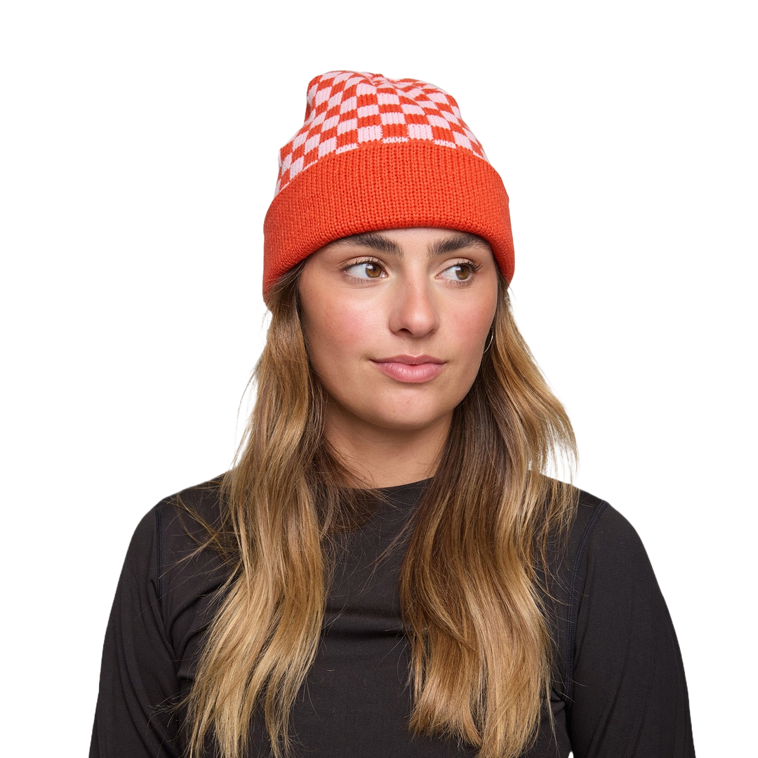 Rojo Cosy Check Beanie