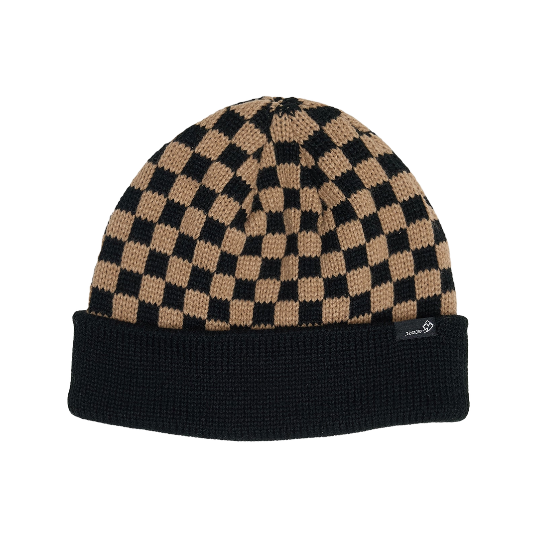 Rojo Cosy Check Beanie