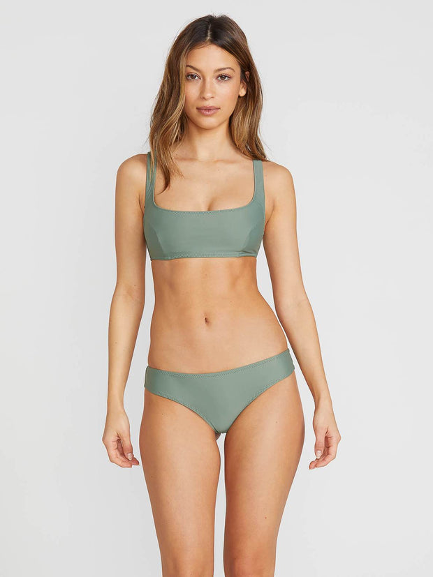 VOLCOM WOMENS SIMPLY SOLID CHEEKIN SWIM BOTTOMS